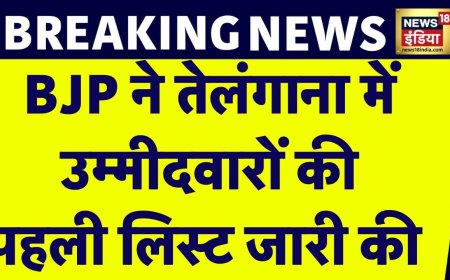 Breaking News : Telangana में BJP उम्मीदवारों की पहली लिस्ट जारी। Elections 2023 | News18 India