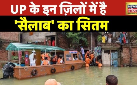 UP Flood : पहाड़ी इलाक़ों में हो रही बारिश का असर अब मैदानी इलाक़ों में, बढ़ा बाढ़ का ख़तरा | News18