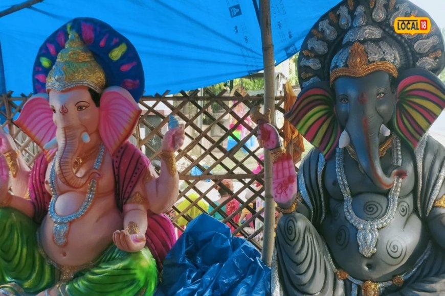 रिद्धि-सिद्धि के साथ पधारेंगे गजानन, मूर्ति को आकार देने में जुटे कारीगर