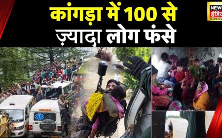 Himachal Weather News: Kangra में कई जगह हादसे, हिमाचल में आया सैलाब का संकटकाल, 100 लोग फंसे