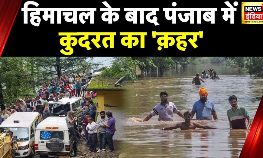 Punjab Flood: पंजाब के Hoshiarpur में बाढ़ जैसे हालात, ख़तरे के निशान के क़रीब Pratap Lake | News18