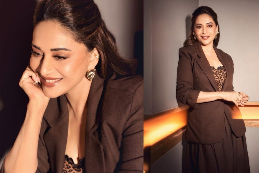 पावर ड्रेसिंग में माधुरी दीक्षित ने फिर दिखाया अपना timeless स्टाइल