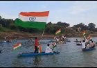 Tiranga Yatra: दमोह की सुनार नदी में अनोखी तिरंगा यात्रा, भारत माता के जयकारे से गूंज उठा इलाका