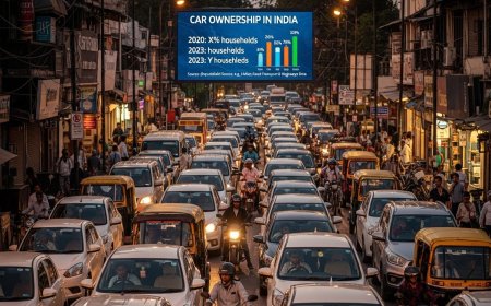 भारत में कितने लोगों के पास कार है? प्रति हजार व्यक्ति में कितने हैं चार पहिया वाहन